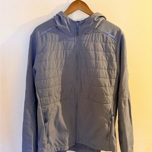 Men's ASICS Blue/Gray Hooded Zip Jacket